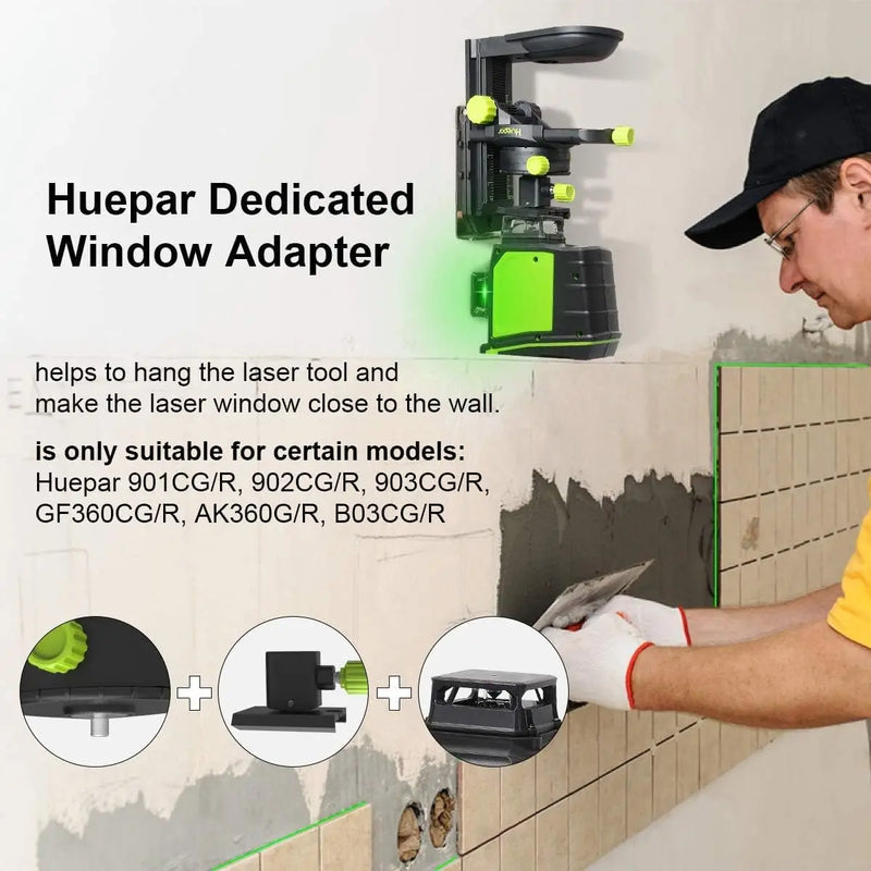 Huepar PV10+ Fine-tuning Bracket Laser Level Adapter Multifunctional Magnetic Pivoting Base Adjustable Clip 360° Adjustable Tool