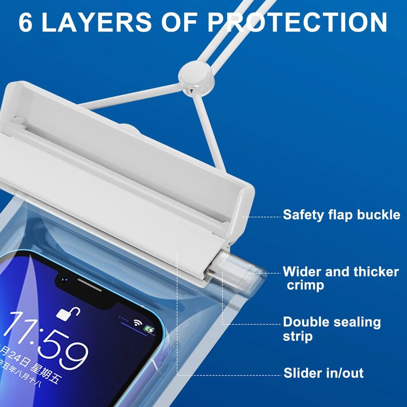 FONKEN Waterproof Phone Case Pouch Bag For iPhone 13 14 Pro Max Case Swimming Dry Bag Underwater Cover Case For Huawei Samsung
