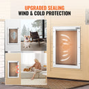 SucceBuy Pet Door Aluminum Frame with Lock and Flap System Weatherproof Doggy Door Easy to Install in Interior or Exterior Doors