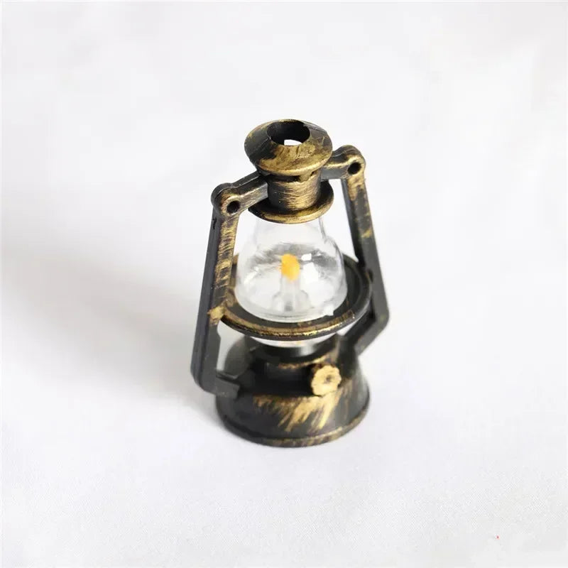 5/10PCS 37x54mm Scale Mini Kerosene Lantern Decor Miniature Oil Lamp Ornaments Fairy Garden AccessoriesHome Decoration