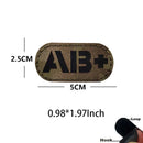 5*2.5CM IR Reflection Blood Type A B AB O POS NEG Embleem Hook and Loop Patches,Tactical Badges Clothes Stickers Glow in Dark