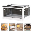 Foldable Storage Box Transparent Large Capacity Organizer with Wheels for Wardrobe Clothes Toys Books Sundries Home Storage Box