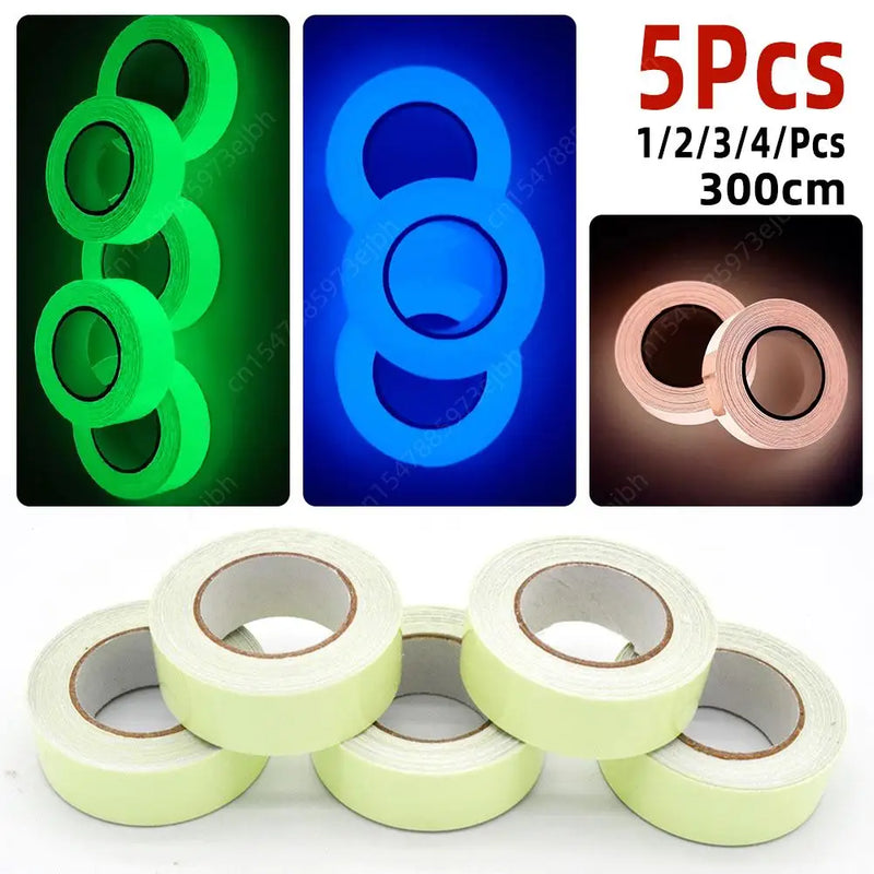 1-5Pcs 3M Luminous Tapes Waterproof Glow In The Dark Sticker Fluorescent Night Self-adhesive Safety Home Security Warning Tapes