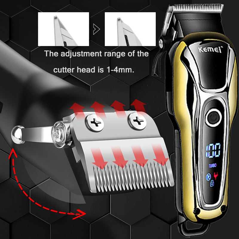 Kemei Hair Clipper Electric Hair Trimmer Professional Men&