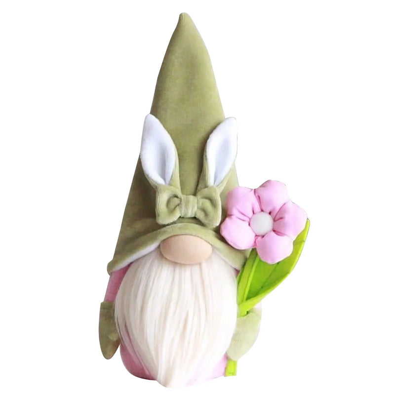 Easter Bunny Gnome And Flower Easter Decoration Ornament Gift Soft and Safe Material Easter Faceless Doll Indoor Ornament