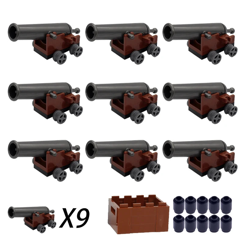 Military MOC Sentry Building Block Soldier Sandbag Fence Cannon Shell Barbed Wire Weapon Rack Training Field Watchtower Toy K018