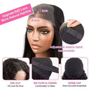 30 40 Inches Human Hair Ready To Wear Pre-Cut Lace Wear And Go Glueless Wigs Straight 13x4 Lace Front Human Hair Wig For Women