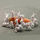 Easter Bunny Decoration Mini Resin Rabbit Craft Miniature Figurine Landscape Model Home Desktop Decor Fairy Garden Decoration