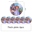 Disney Princess Sofia Theme Birthday Party Decoration Baby Shower Girl Party Cartoon Tableware Set Balloons Decor Event Supplies