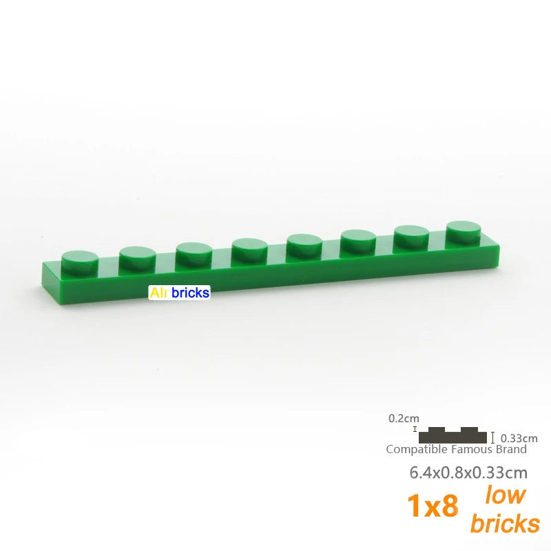 30pcs/lot Bulk Blocks Building Bricks Thin 1X8 Educational Assemblage Construction Toys for Children Size Compatible With 3460