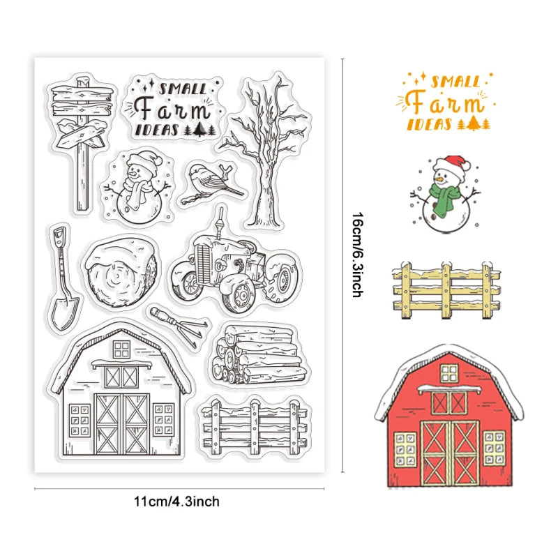 1pc Forest Clear Stamps Forest Sun Moon Cloud Trees Transparent Silicone Stamp Rubber Stamp for Scrapbooking4.3 x 6.3 x 0.1 Inch