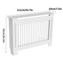 S/M/L/XL White Radiator Cover Wall Cabinet MDF Modern Wood Cabinet Grill Cover