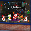 2025 New year Merry Christmas wall Window Stickers Elk Santa Claus Window Clings Decal Christmas Decoration For Home Navidad