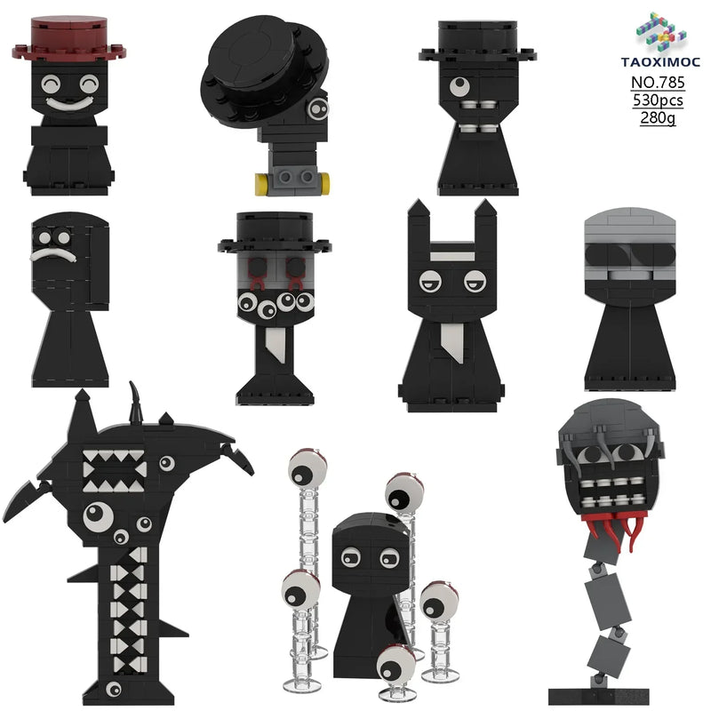 Sprunki Blocks Toys Sprunki Incredibox Building Blocks Model Children's Educational Oren Wenda Building Block Toys for Kids Gift