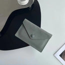 Custom Letters Soft Leather High-end Ultra-thin INS Style Mini Envelope Card Holder Wallet Simple ID Wallet Coin Purse