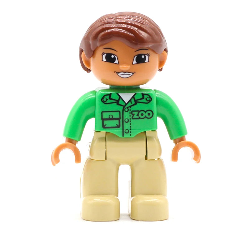 Big Size Action Figures City Princess Policemen Family Building Block Doll Character Accessory Assembly Toys for Children Gift