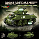 Military Classic Model M4A3 Sherman Medium Tank 150mm Collection Model Building Blocks Bricks Toys Gifts