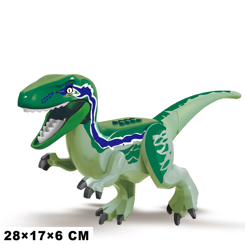 Jurassic Dinosaur Park Dinos World Building Blocks Animals Tyrannosaurus Rex Indominus I-Rex Blue Figures Triceratops Toys
