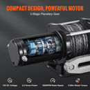 SucceBuy 4500lbs ATV/UTV Electric Winch Nylon/Steel Rope Winch with Wireless/Wired Remote for Truck Car Towing Jeep Off-Road SUV