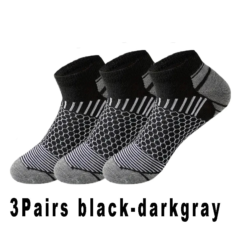 Men's Cushioned Low Cut Athletic Ankle Socks For Running Hiking Cycling Spring And Summer Autumn Sports Casual Sokken Men Gifts