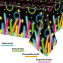 130*220cm Let Glow Birthday Party Disposable Waterproof Tablecloth Wedding Supplies Children Adult Party Theme Supply