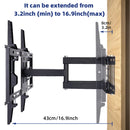 Full Motion TV Wall Mount Bracket for 26-55 Inch LED LCD Tilt Swivel
