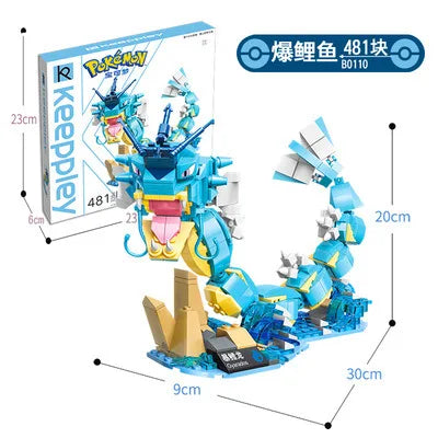 Pokemon Building Block Venusaur Gyarados Mewtwo Blastoise Figure Toys  Cartoon Model Decoration Kids Toy Gift