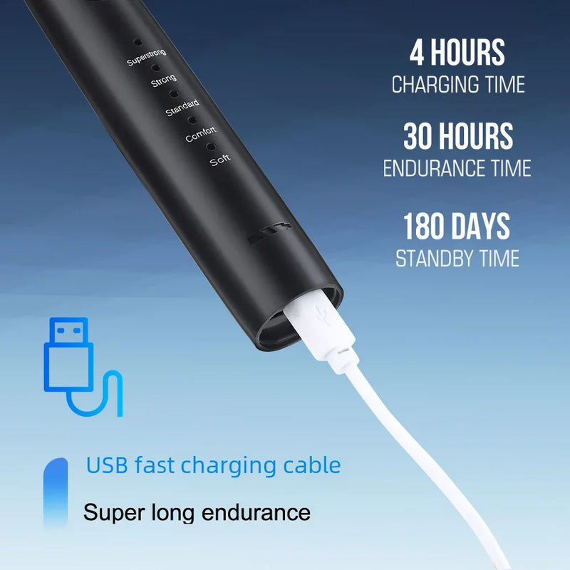 Electric Toothbrush USB Rechargeable Ultrasonic Dental Scaler Tartar Plaque Calculus Remover Cleaner Teeth Whitening 5 In 1