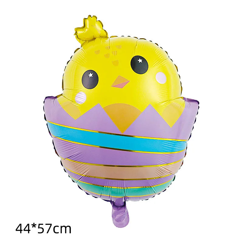 Easter Balloons Large Bunny Egg Foil Balloons Easter Egg Balloon Baby Shower Happy Easter Themed Party Decorations Supplies