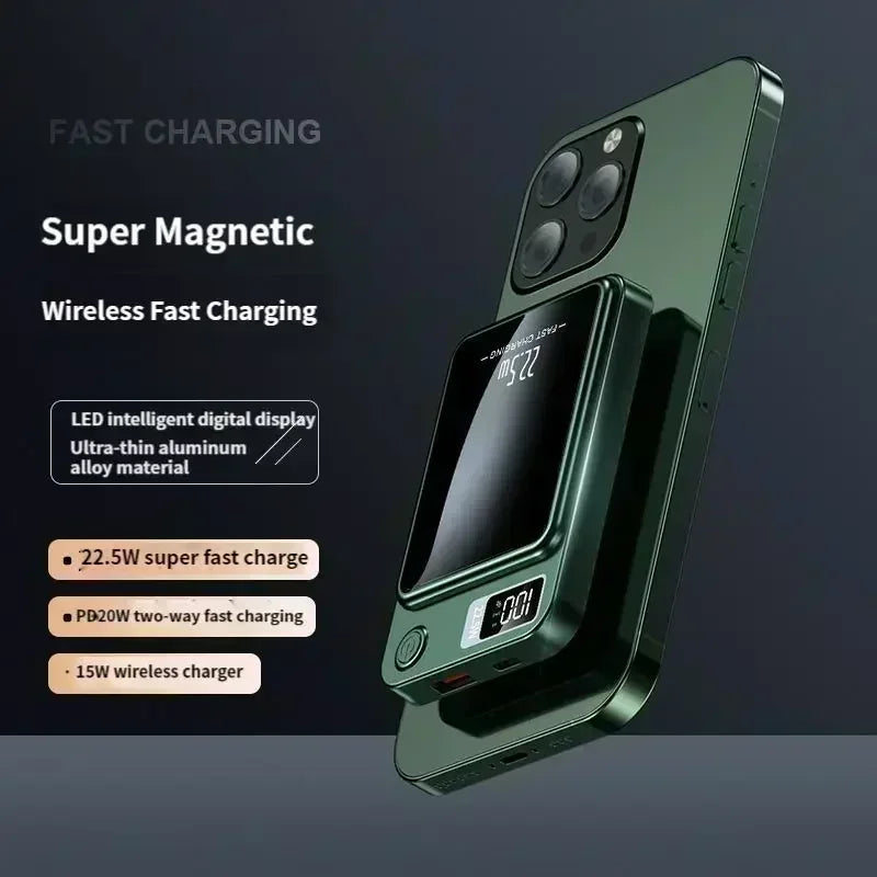 2024 New magnetic power bank 50000mAh large capacity wireless fast charging suitable for iPhone12 13 14 15 Huawei Xiaomi Samsung