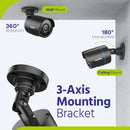 SANNCE 1x 2x 1080P Outdoor Bullet Home CCTV Security Camera 100ft IR Night Vision Weatherproof Cameras 2MP CCTV Surveillance