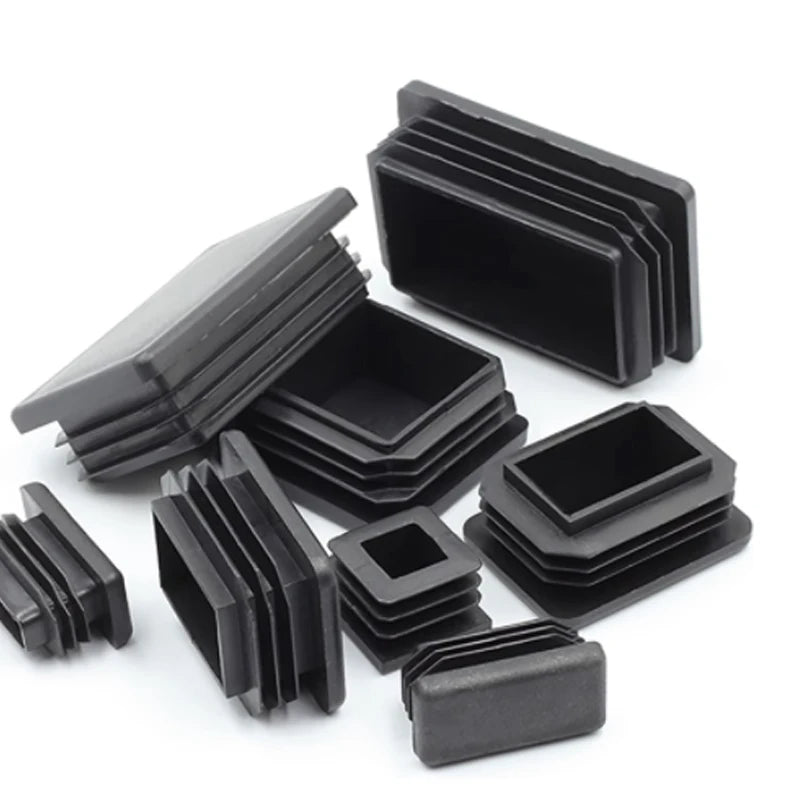 2/10Pcs Black/White Plastic Blanking End Caps Square Steel Tube Pipe Inserts Plug Anti Skid Furniture Protector