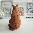 3D Cat Statue Resin Animal Sculpture Home Decor Accessories Sitting Cat Rupture Figurine Modern Art Crafts Collection Ornaments