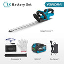 YOFIDRA Cordless Electric Hedge Trimmer 2000W 15000RPM Pruning Saw Lawn Mower Garden Trimming Power Tools For Makita Battery Pin
