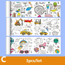 90cm Animal Canvas Children's Drawing Roll DIY Coloring Paper Roll Color Filling Graffiti Paper-cut Painting Educational School