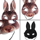 Half Face Rabbit Mask Adult Halloween Animal Head Masks Party Cosplay Mask Easter Carnival Masquerade Accessories Shooting Props