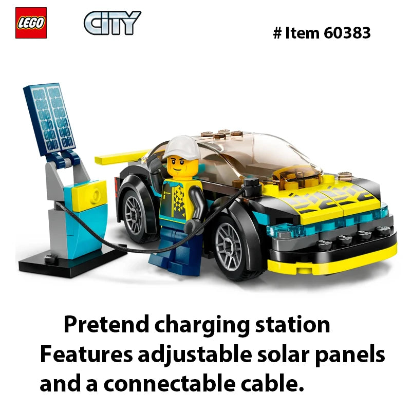 LEGO 60383 City  Electric Sports Car, Toy Blocks, Present, Racing Car, Town Making, Boys, Girls, Ages 5 and Up