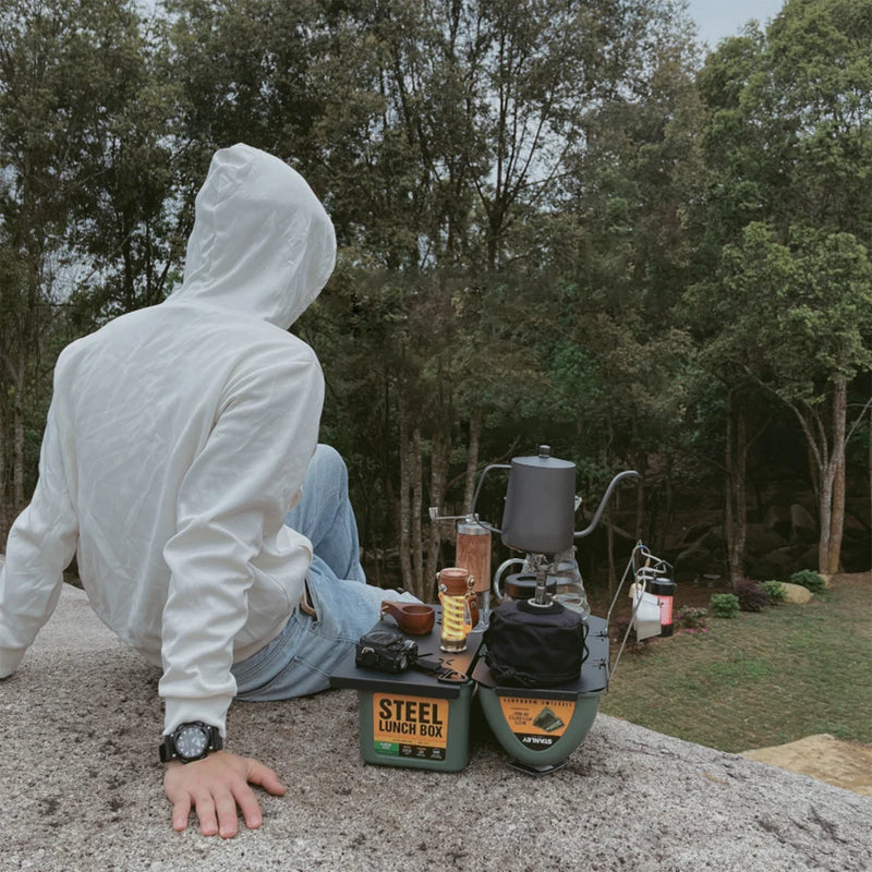 Aluminum Alloy Folding Table Top for Stanley Lunch Box 9.4L - Versatile Outdoor Camping Gear!