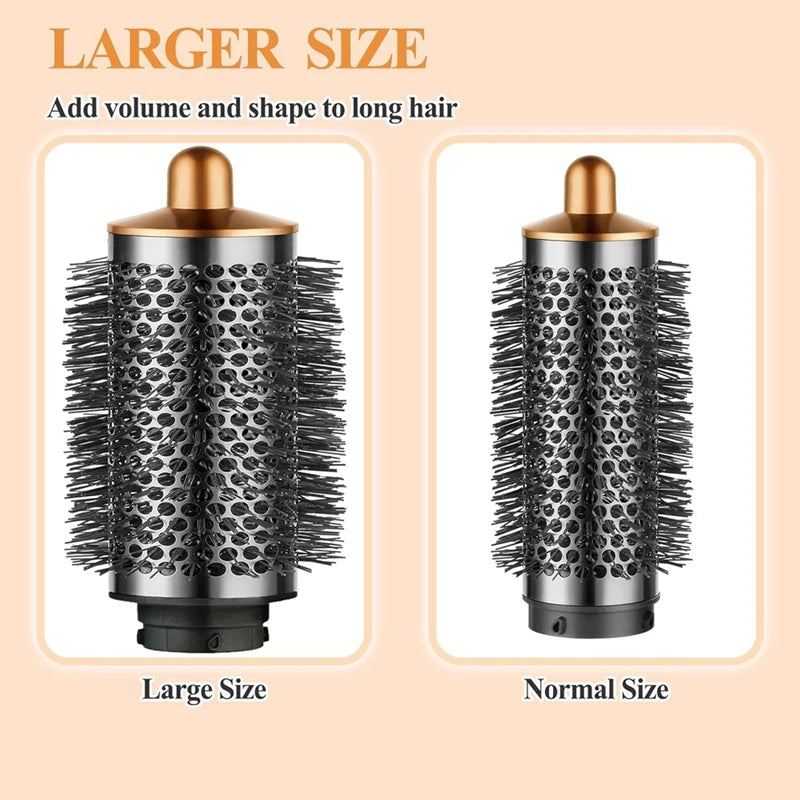 Large Round Volumizing Brush for Dyson Airwrap Attachments,Bigger Oval Round Brush , Fluff Up and Volumize for Styling A