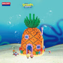 SpongeBob SquarePants Series Building Blocks Krusty Krab Pineapple House Stone Statue Model Bricks Kids DIY Toys Holiday Gifts