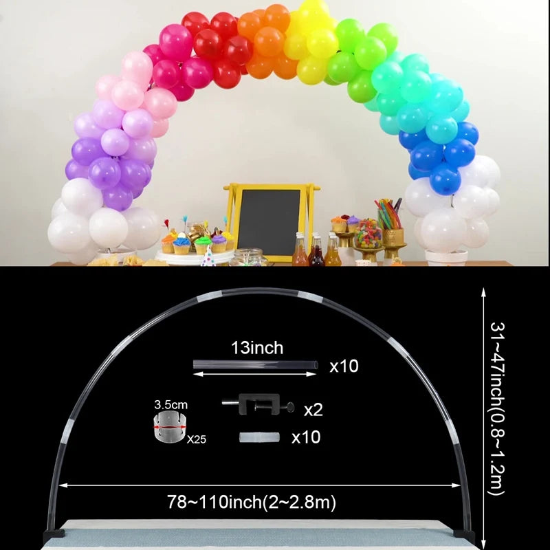 Plastic Balloon Stand Holder Balloon Arch Kit Half Arch Balloon Support For Birthday Holder Circle Ballon Column Baby Shower