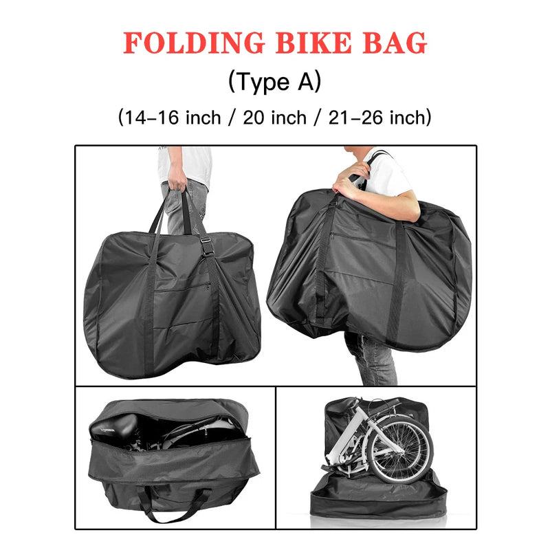 Folding Bike Travel Bag Bicycle Portable Transport Carrying Case for 20-22 inch Folding Bike