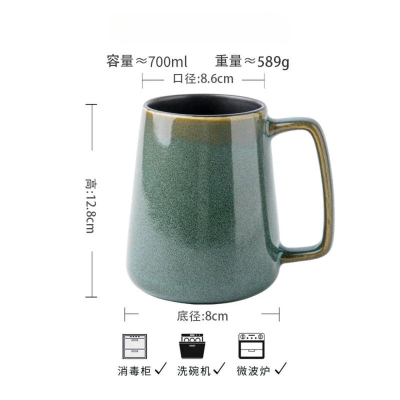 Large Ceramics Coffee Mugs 24 Oz/700ml Large Handle Design Extra Large Tea Cup for Office and Home Microwave and Dishwasher Safe