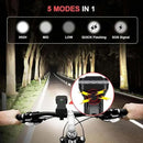 12 LED Bicycle Front Light Rechargeable Bike Light with Horn MTB Bicycle Head Lights Cycling Bike Safety Lamp for Night Riding