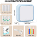Mini Printer, Portable Thermal Photo Printer, Inkless Sticker Maker Machine for Notes, Photos, Stickers, Labels