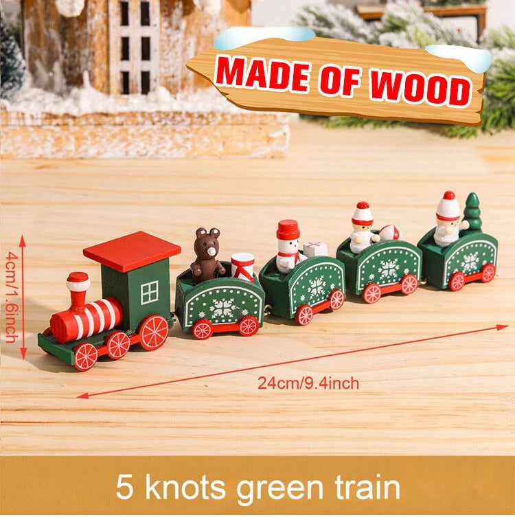 Wooden/Plastic Train Christmas Ornament Merry Christmas Decoration For Home 2024 Xmas Gifts Noel Natal Navidad New Year 2025