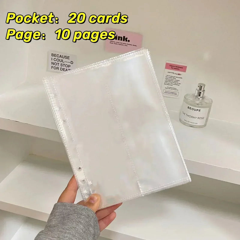 1-4 Grids Multi-Pockets Photo Card Binder Inner Pages A5 Kpop Photocards Sleeves Photo Album Page Protector Cards Sleeve Sheets 