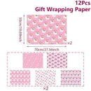 Christmas Gift Wrapping Paper Roll Merry Christmas Decoration For Home 2024 Navidad Noel Natal Kerst Happy New Year 2025