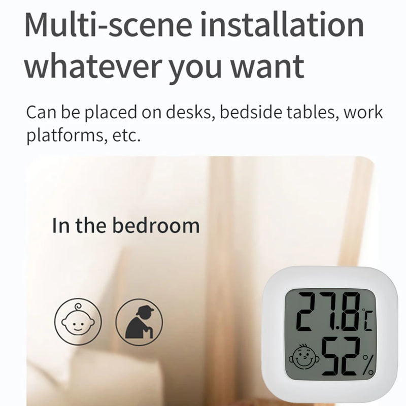 Tuya Smart Zigbee Temperature And Humidity Detector Sensor APP Real Time Monitoring LCD Screen Diaplay Works With Zigbee2mqtt Ho