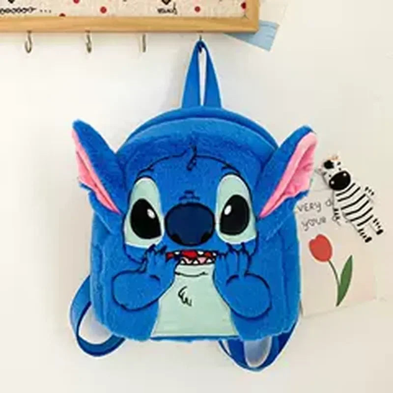 Disney New Stitch Plush Backpack Cartoon Fashion 3d Mini Women's Backpack Large Capacity Cute Children's Schoolbag High Quality